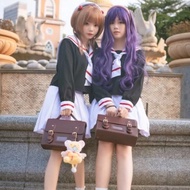 Magic Card Girl Sakura cos Uniform jk Uniform Variety Sakura Avenue Temple Tomoyo School Uniform cos