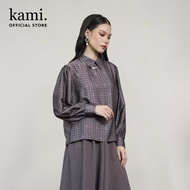We are/kamidea We Nami Bishop Sleeve Top - Espresso Uk.L New - FULL MONOGRAM WE IN THE CLOTHES