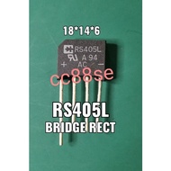 RS405L RS405 405 BRIDGE RECTIFIER DIODE 4A 600V 18*14*6 RECTRON SEMICONDUCTOR