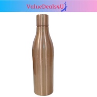 Champagne Copper Water Bottle 1L Leak Proof Ayurvedic Health Benefit Water Drinking Bottle