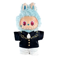 For 15-17cm Labubu Demon Slayer Muichirou Akaza Kokushibo Muzan Outfit Mini Plush Doll Cosplay Costu