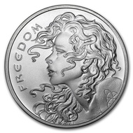 Silver Bullet Silver Shield SBSS 2020 Freedom Girl 1 oz .999 Silver Medallion Round 1oz
