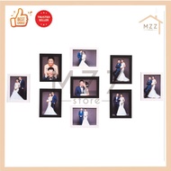9 Bingkai Gambar Hiasan Dinding DIY | DIY 9 pcs Photo Frame Wall Decoration Wall Photo Frame Set