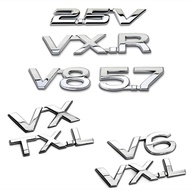 2.5V V6 V8 VX VXR TXL VXL Emblem for Toyota Reiz Land Cruiser Prado Rav4 Tundra Trunk Lid Sticker Di