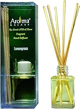 Ethnic Choice Aroma Galaxy Lemon Grass Reed Diffuser Set/Aroma Reed Diffuser/Home Fragrance/Scented Reed Diffuser for Offices, Home, Hotel, Bathroom &amp; Living Room - 30 ML with 6 Reed Sticks