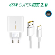 For OPPO Realme 65W Supervooc 2.0 Fast Charger Adapter 6.5A Type-C Cable  For OPPO A5i A5 Plus A6 Pr