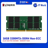 Kingston Memory RAM 16GB DDR4 3200MT/s Non-ECC CL22 SODIMM (KVR32S22D8/16WP) | itw