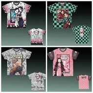 2026 New Arriavl Summer Kamado Tanjiro Haori Demon Slayer Streetwear T-Shirt Leisure Street Kids Loo