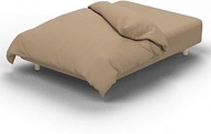 offtime AJ029KDL Duvet Cover, Linen Like Fabric, Brown, Double 74.8 x 82.7 inches (190 x 210 cm), Sm