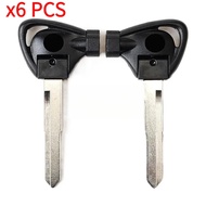 6PCs motorcycle key uncut blank replacement keys for Yamaha magnet anti-theft lock Vox bws 4v bws125