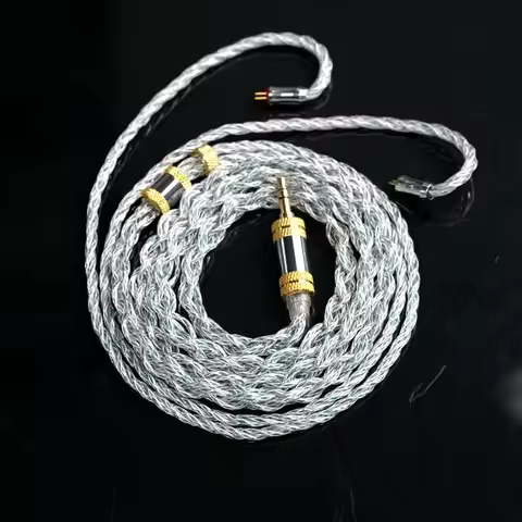 XINHS Snow Angel S69 Copper Gold Alloy Silver Plated Earphone Cable HIFI Upgrade Cable