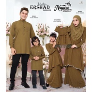 REYQA EXCLUSIVE Kurta Ershad Kurung Nayara Set Family Sedondon Olive Green