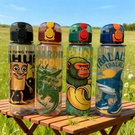 750ml Italian Design Water Bottle – Outdoor Drinking Cartoon Sports Cup With A Catchy Tune, I4h9