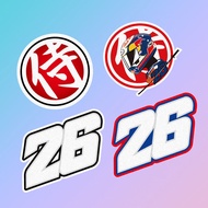motogpKTM Team 26 Pedrosa Arai Guard Sticker Reflective Car Sticker