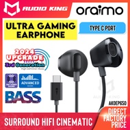 ORAIMO High Quality Bass Type C Earphone Stereo Wired Gaming Digital USB For Call Mic Original AK650