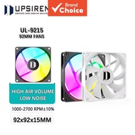 UPSIREN UL-9215 92mm Ultra-Thin Chassis Fan Hydraulic Bearing 4-Pin PWM 2700 RPM PC Case SFF Cooling