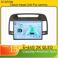 STAPON 13inch 6+64GB for  toyota-cammy-2002-2005 android15 2k 1920x1200p screen carplay android auto