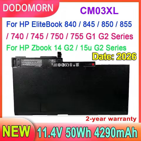 NEW CM03XL Laptop Battery For HP EliteBook 840 845 850 740 745 750 G1 G2 Series HSTNN-DB4Q HSTNN-IB4