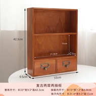Zakka สก์ท็อปไม้ตู้ไม้ขนาดเล็กสไตล์ญี่ปุ่นกล่องจัดระเบียบผลิตภัณฑ์ดูแลผิวของจิปาถะแบบลิ้นชักตู้เก็บข