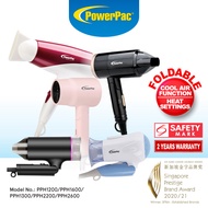 PowerPac Hair Dryer with 2/3 Speed Selector and Foldable, Travel Hair Dryer(PPH1200/PPH1600/PPH1300/PPH2200/PPH2600)