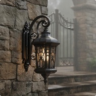 [lzdjlmy1zs] Retro Waterproof Wall Lamp Aluminum Outdoor Sconce Classic Lantern for Porch Garden Ext