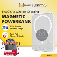 PRODA Power bank Wireless Magnetic 5000mAh Fast Charging PowerBank Type C 20W Mini Powerbank MDV8
