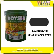 Boysen-A>B-791^V[{bb<Flat'bO<Black'RP<Latex'E=Paint'L<-'d<Available in 4L and 16L sizes