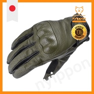 KOMINE GK-257 Vented Protective Leather Motorcycle Gloves - Size XS