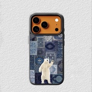 iphone Case 17 16 15 14 13 12 11 X XR Xs 8 7 6 5 Plus Pro Max SE Softcase Custom Hello Bear Blue Rug