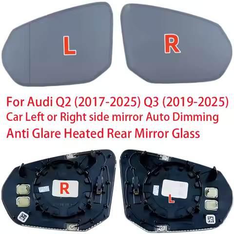 For Audi Q2 (2017 2018-2025) Q3 (2019 2020-2025) Car Left or Right Side Mirror Auto Dimming Anti Gla
