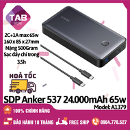 Sạc Dự Phòng Anker 24.000mAh 65w 2C+1A - A1379 (Bảo Hành 18 Tháng)