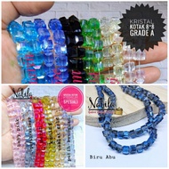 (pack-+ 98pcs) Czech Crystal square size 8mm handicraft materials