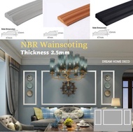 NBR Foam Wainscoting Imitation Gypsum Wainscoting Wall Trim 3D Border Wall Skirting Decorative Stripe Jalur Hiasan Dinding Rumah 装饰线条 立体腰线