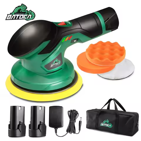 BATOCA Cordless Car Polisher 12V Wireless DA Car Polishing Machine Brushless Dual Action Buffer Free