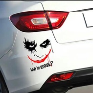 Joker Hahaha Sticker Why So Serious Decal Motorcycle Modification Accessories Decorative Car Rear Wi