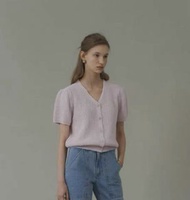 近新正韓✨Elborn針織V領短袖開衫 韓國設計師品牌