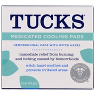 Tucks, Medicated Cooling Pads, 100 Pads, Piles Hemorrhoidal Relief