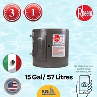 AUTHENTIC MEXICO 65SVP15S Rheem Electric Storage Heater 15 Gal 57 Lires MEXICO