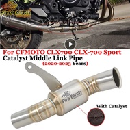 Slip On For CFMOTO CLX-700 CLX700 CLX 700 Sport 2020 2021 2022 2023 Motorcycle Exhaust Escape System