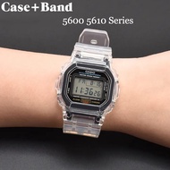 TPU Strap+Case for DW5600 GW-B5600 GW-M5610 G-5600E GW-M5600 Jelly Transparent Watch Band Bezel Men 