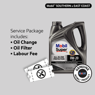 Continental/European Car - Mobil Super 3000 0W-20 Engine Oil (4L) Oil Change Service Package (Southern)