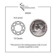 Round Moissanite Diamond D-Color VVS1 {6ct- 24ct} - เพชรโมอีส กลม/เพชรโมซาไนท์ กลม {6กะรัต - 24กะรัต