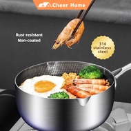Export Quality 316 Stainless Steel Pot Baby Food Complementary Pan Household Non-Stick Pot Milk Pan 
