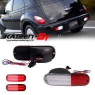 Red & White 3-in-1 LED Rear Bumper Reflector Lights For 2001-2005 Chrysler PT Cruiser Tail Brake, Re