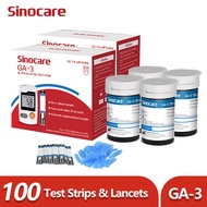 Sinocare GA-3 Blood Glucose Test Strips 100PCS Test Strips + 100PCS Lancets  (No monitor，only suitable for Sinocare GA-3 glucometer)