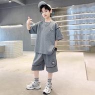 Bubble Gum Boy Suit Boy Summer Suit Summer Ruffian Handsome Medium Big Boy Boy Handsome Sports Casua