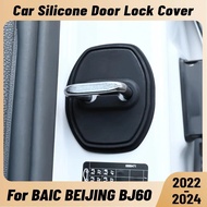 For BAIC BEIJING BJ60 2022-2024 Car Door Shock Absorber Door Lock Protector Silicone Auto Door Lock 