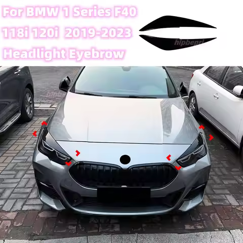 Car Headlight Evil Eyebrows Eyelids For BMW F40 1 Series 116i 118d 118i 120i 128ti 120d M135i 2019-2