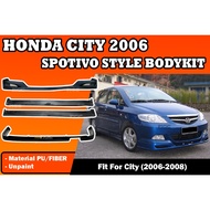 HONDA CITY 2006 SPORTIVO BODYKIT SPORTIVO BUMPER SKIRT LIP FOR CITY 2006 2007 FRONT SKIRT SIDE SKIRT