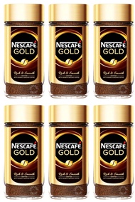 Nescafe Gold Instant Arabica Ground Coffee - Rich &amp; Smooth 200g x 6 Bottles